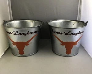Texas Longhorns Wincraft Menge 2 Bier Getränke Eis 5 Quart Eimer Hergestellt in den USA - Bild 1 von 13