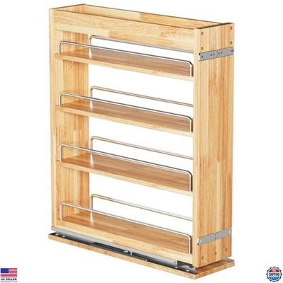 Suporte de rack de especiarias 4 camadas para organização de armazenamento de armário de cozinha - Imagem 1 de 4