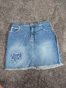 Limited Too Y2K Denim Mädchen Minirock Gr. 14 Blume - Bild 1 von 4