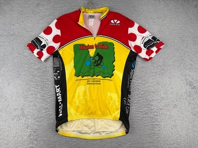 Camiseta deportiva de ciclismo Voler para hombre mediana amarilla roja Mission To Ride Montrose CO 2008 Foto 1 de 4