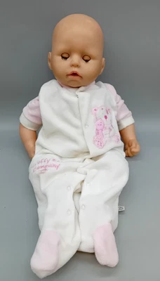 2012 - ZAPF CREATIONS Vinyl - 19"  baby Doll in soft baby grow DAMAGED EYES - Image 1 of 4