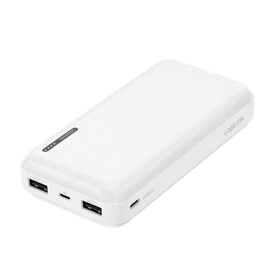 Powerbank 20000mAh USB-C USB-A Schnelllader Handy Smartphone Power-Bank weiß - Bild 1 von 4