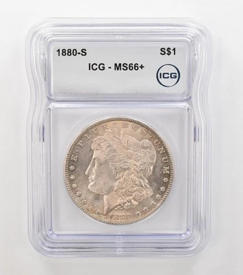 1880-S Morgan Silver Dollar MS66+ ICG Nice Tone *6875 - Image 1 of 3