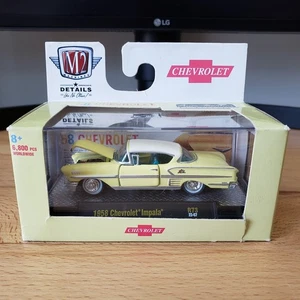 1958 Chevrolet Impala Auto-Thentics M2 Machines Diecast 1:64 Yellow & White - Picture 1 of 6