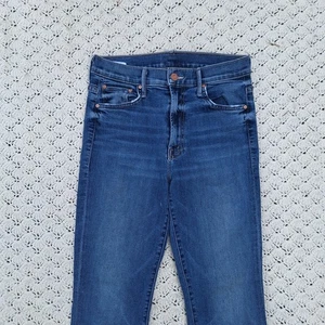 MOTHER Insider Crop Step Fray Jeans Walking on Coals Medium Wash Hose - 27 - Bild 1 von 11
