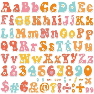 260 PCS Bulletin Board Letters for Classroom 4” Letters Combo Pack Set Groovy... - Picture 1 of 7