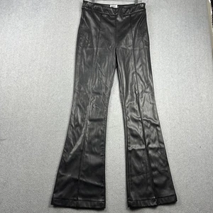 Pantalones Princess Polly para mujer 6 imitación cuero acampanados elásticos tiro alto desgastados - Imagen 1 de 11