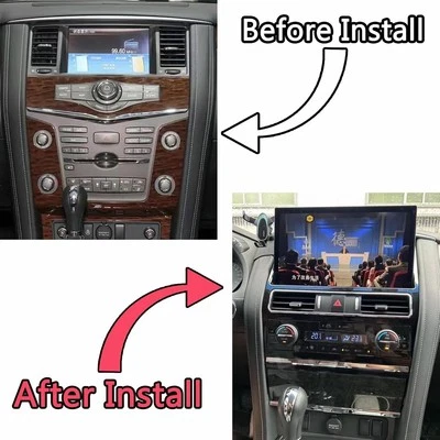 For Nissan Armada Infiniti QX56 QX80 Android Car Stereo Radio Apple Carplay GPS - Image 1 of 4