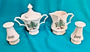 NIKKO CHRISTMASTIME DINNERWARE -- SUGAR AND CREAMER--SALT AND PEPPER SHAKERS - Picture 1 of 5