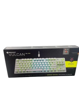 ROCCAT Vulcan TKL Pro PC USB-C Gaming Keyboard AIMO RGB Lighting White ROC12642 - Image 1 of 4