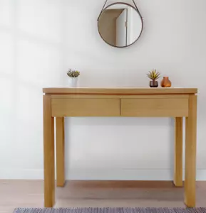 AMBER - Tasmanian Oak 2 Drawers 120CM Hall Table Console Table - Australian Made - Picture 1 of 1