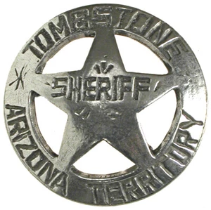 Tombstone Arizona Territory Sheriff Abzeichen, ALTER WEST, STERN, MENGE 100 STCK. - Bild 1 von 2
