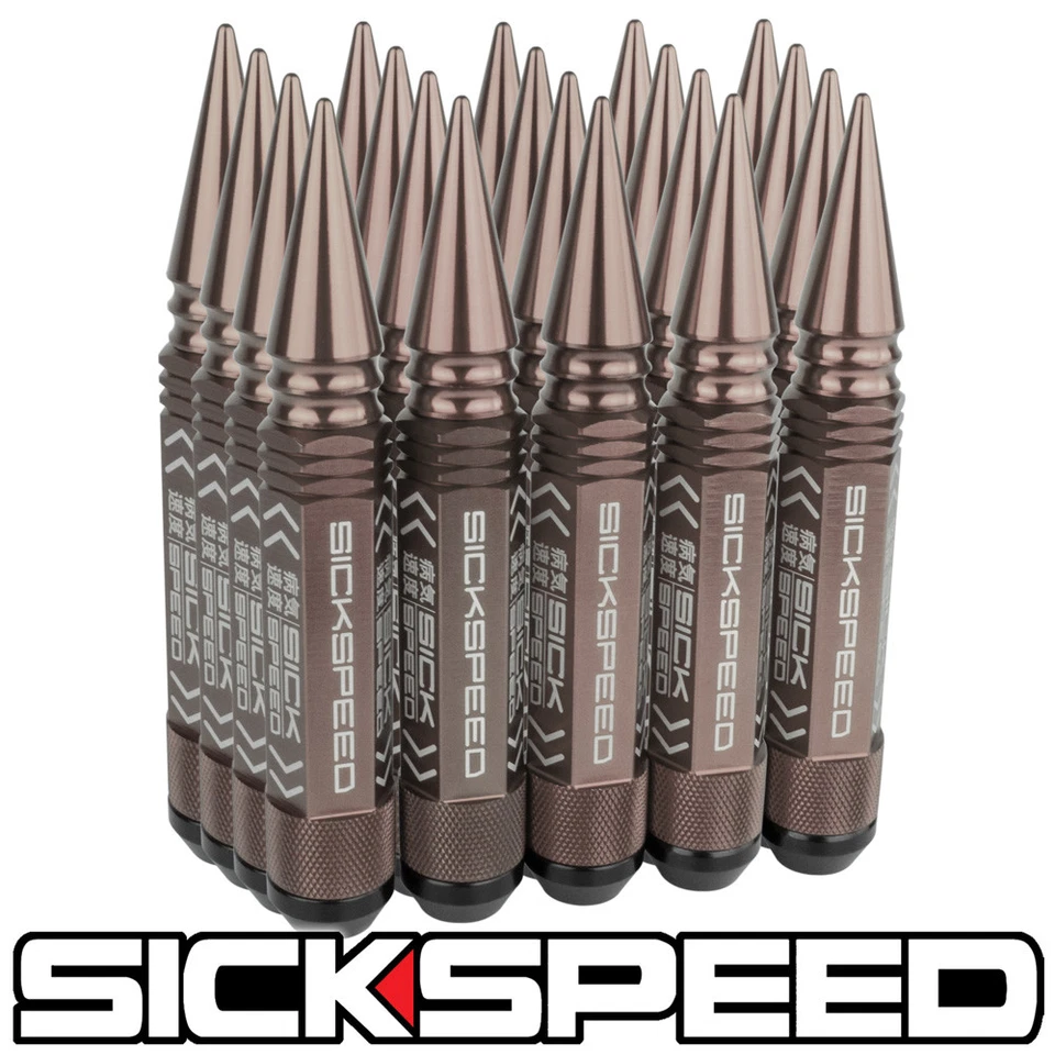 SICKSPEED 20 件 BRONZE 5 1/2 英寸长尖钢加长 LUG NUTS 1/2X20 L22 — 第 1/1 张图片