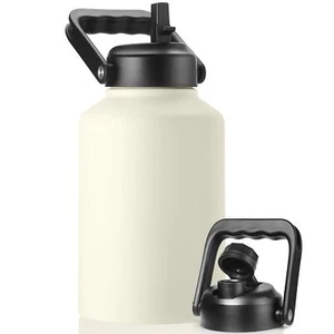 Gallon Insulated Water Bottle Jug With Straw 128 Oz Large Stainless Steel Sports - Picture 1 of 5