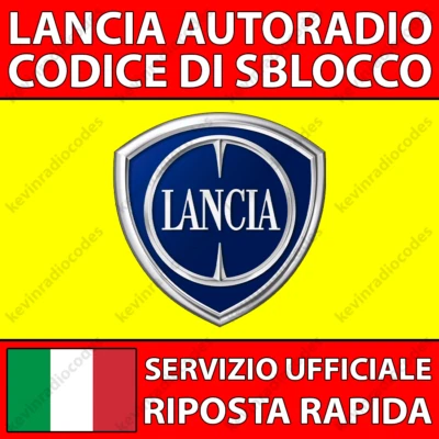 ✅LANCIA RADIO CODICE DI SBLOCCO DELTA FULVIA MUSA PHEDRA THEMA THESIS YPSILON✅ - Image 1 of 4