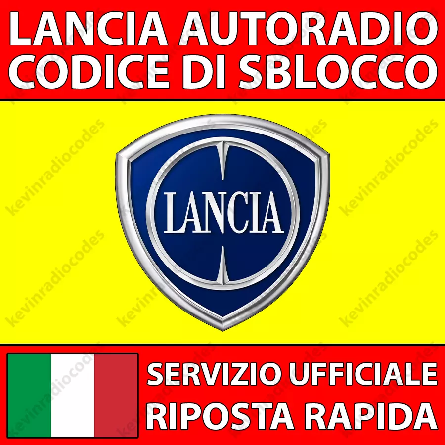 ✅LANCIA RADIO CODICE DI SBLOCCO DELTA FULVIA MUSA PHEDRA THEMA THESIS YPSILON✅ - Immagine 1 di 4