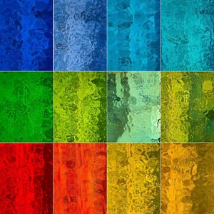 LITMIND 12 Sheets Transparent Texture Stained Glass Variety Pack, 6 X 4 Inch - Picture 1 of 12