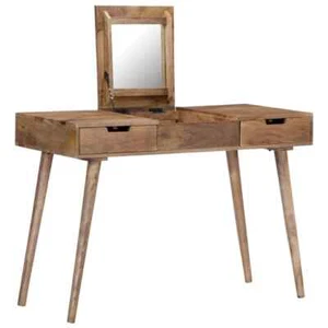 Dressing Table With Mirror Modern Style Wooden Makeup Desk Bedroom Furniture - Picture 1 of 11