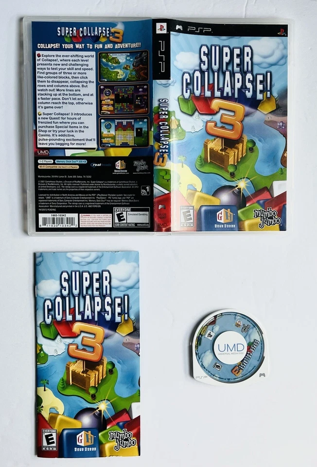 Super Collapse 3 - Sony Playstation Portable PSP - CIB  - Image 1 of 1