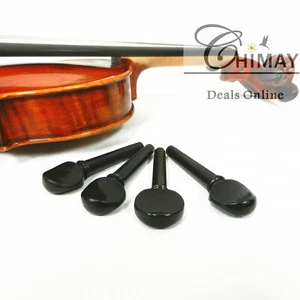 Set of 4 Quality Ebony 4/4 Size Violin Tuning Pegs,US SELLER - Picture 1 of 4