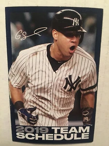 Gary Sanchez New York Yankees Official 2019 Pocket Schedule Yankee Stadium - Picture 1 of 1