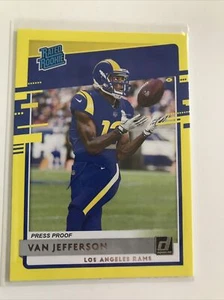 Panini Donruss Van Jefferson 2020 amarillo prueba de prensa #326 clasificación SP novato radiocontrol - Imagen 1 de 2