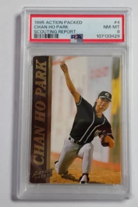 1995 Action Packed Scouting #4 Chan Ho Park Rookie Card RC Graded PSA 8 Pop 4 - Picture 1 of 2