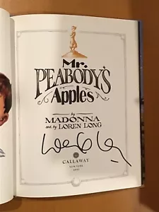 SIGNED Mr. Peabody’s Apples by Madonna, Loren Long HC 1st Edition 2003 +PIC - Picture 1 of 6