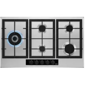 AEG HGB95522YM 5 Burner Gas Hob - Stainless Steel - Picture 1 of 7