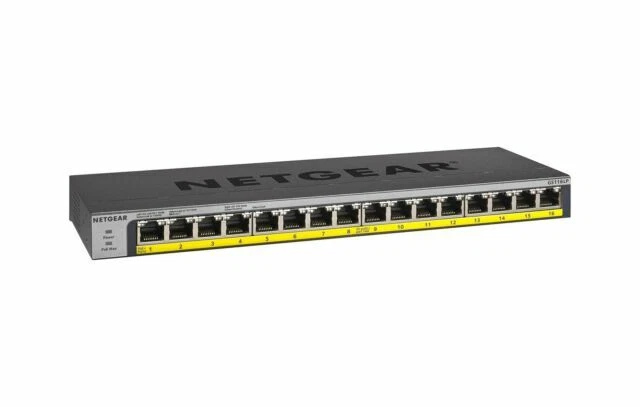 Gigabit GS116LP 16-Port PoE/PoE+ Gigabit Ethernet Unmanaged Switch GS116LP-100NA - Image 1 of 1