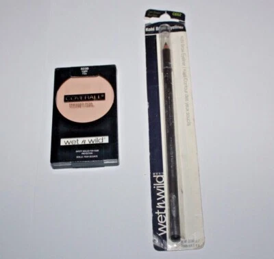 Wet n Wild Coverall Pressed Powder #823B + Eyeliner #C652 Lot of 2 Sealed  - Image 1 of 2