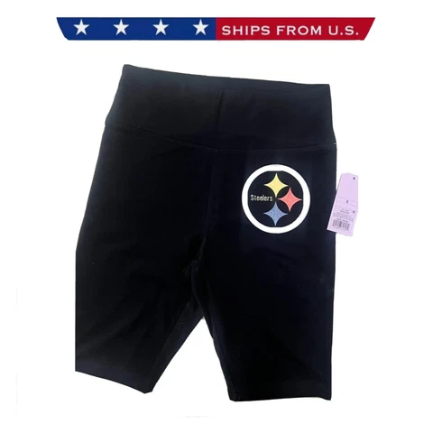 NFL STEELERS Glitter Logo Shorts - new w/tags! - Fan Gear Team Apparel Cover