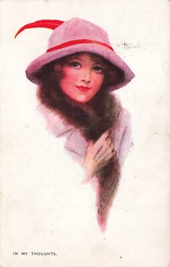 DE COLECCIÓN HERMOSA MODA MUJER FIELTRO ROSA SOMBRERO CUELLO PIEL A/S BAILEY 120622 R - Imagen 1 de 2