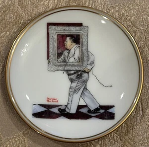 Norman Rockwell Miniatur Sammelteller "PORTRAIT" Vintage D1-31 - Bild 1 von 2