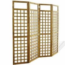 vidaXL Divisorio a 4 Pannelli Legno Massello Acacia Interni Separe Paravento