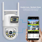 Outdoor Security Camera Dual Lens 2.4Ghz Wifi Human Detect Pan Tilt Auto Tra Emb
