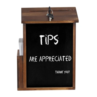 Vorschlagsbox Spendenbox Briefkasten Wandmontage Mailbox Holzbox mit Schloss DHL - Bild 1 von 4