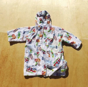 Boys Size 3t/4t Terry Cloth Robe, Steve Swim, Bath Swimwear Beach Print - Picture 1 of 4