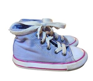 Converse Chuck Taylor High Top Purple Infant Sneakers Size 7