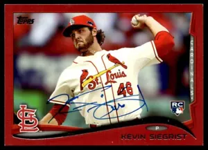 2014 Topps Red Kevin Siegrist Auto St. Louis Cardinals #344 Signed IP Autograph - Picture 1 of 2