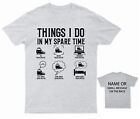Things I Do in My Spare Time Train Spotter Graphic T-Shirt Unique Hobby Tee