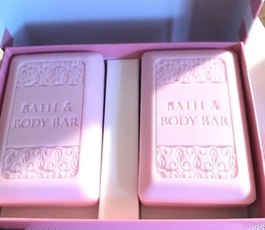 Rose Petal Moisturizing Soap Bath Bars Set of Two in Box - Picture 1 of 8