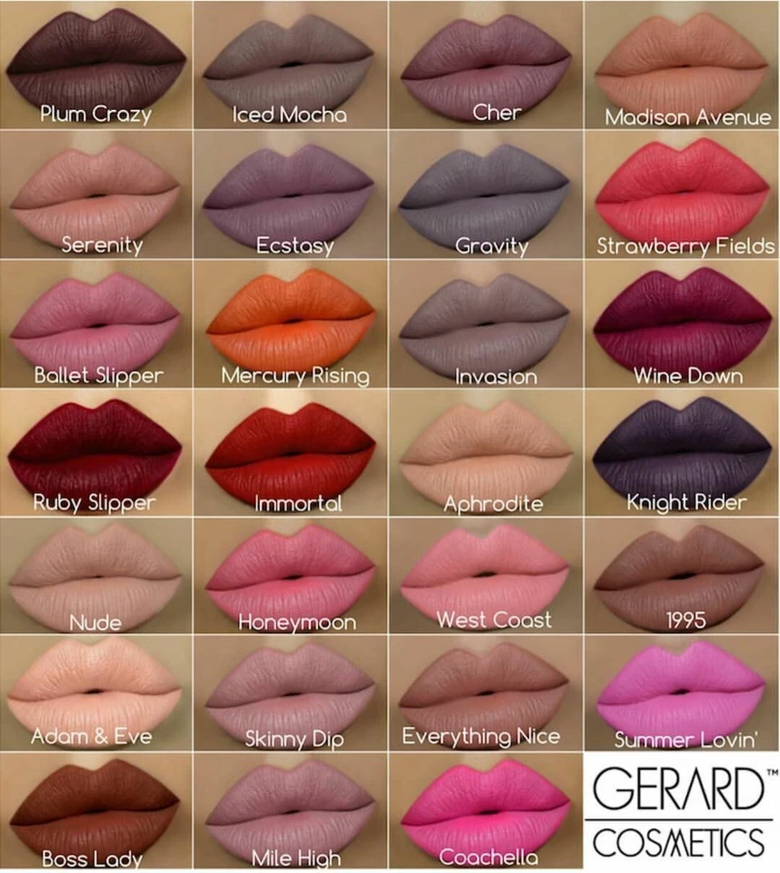GERARD COSMETICS HYDRA/METAL MATTE LIQUID LIPSTICK FULL SIZE AUTHENTIC CHOOSE 1 - Image 1 of 4