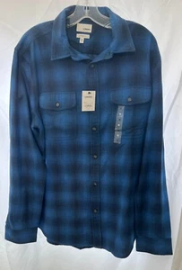 Sonoma Men's Flannel Shirt Blue Plaid The Everyday Flannel Modern Fit Medium NWT - Picture 1 of 6