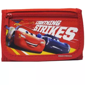 Disney Car Authentic Licensed Canvas Trifold Red Wallet for Children - Picture 1 of 1