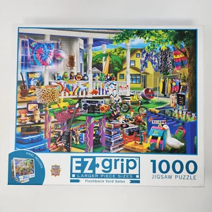 Neu Masterpieces 1000 Teile EZ Griff größere Teile Puzzle Flashback Hof Verkauf - Bild 1 von 12