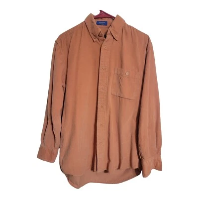 Vtg Pendleton Shirt Men S Orange Wayne Shirt Pearl Snap Corduroy Rancher Rodeo  - Image 1 of 4