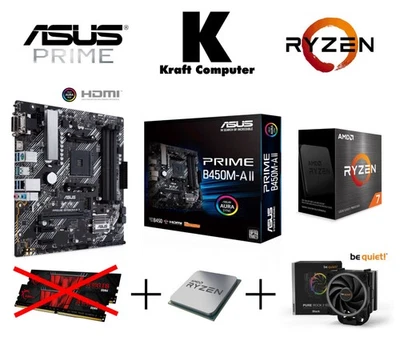 PC Bundle AufrüstKit Ryzen 7 5700X (8x4,6GHz) + ASUS B450M-A II + CPU Kühler - Bild 1 von 4