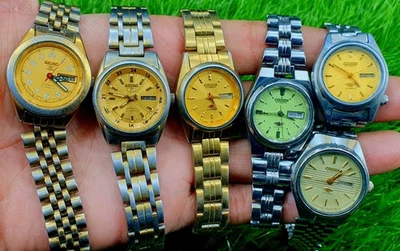 Lote De 6 Reloj Pulsera Citizen & Seiko 5 Automático Mujer Día Fecha Japón Ma De Colección Foto 1 de 4