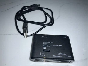 Insignia NS-CR20A1 Black Portable USB 2.0 Multiformat Memory Card Reader w/ Cord - Picture 1 of 7